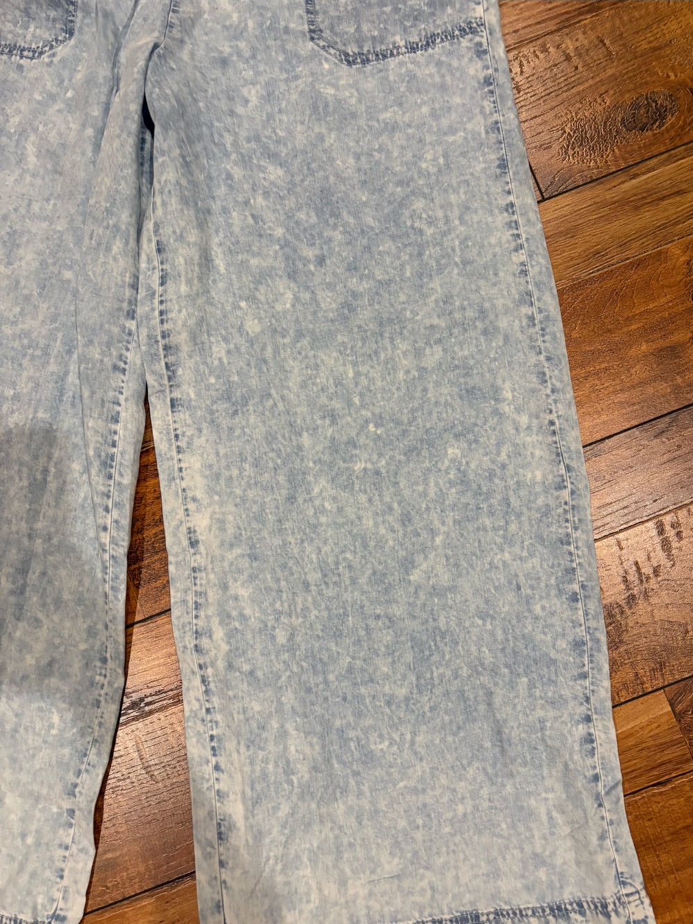 Splendid Angie Indigo Pallazo Wide Leg Pant Bleached Indigo Size S NWT $168 - Picture 9 of 10